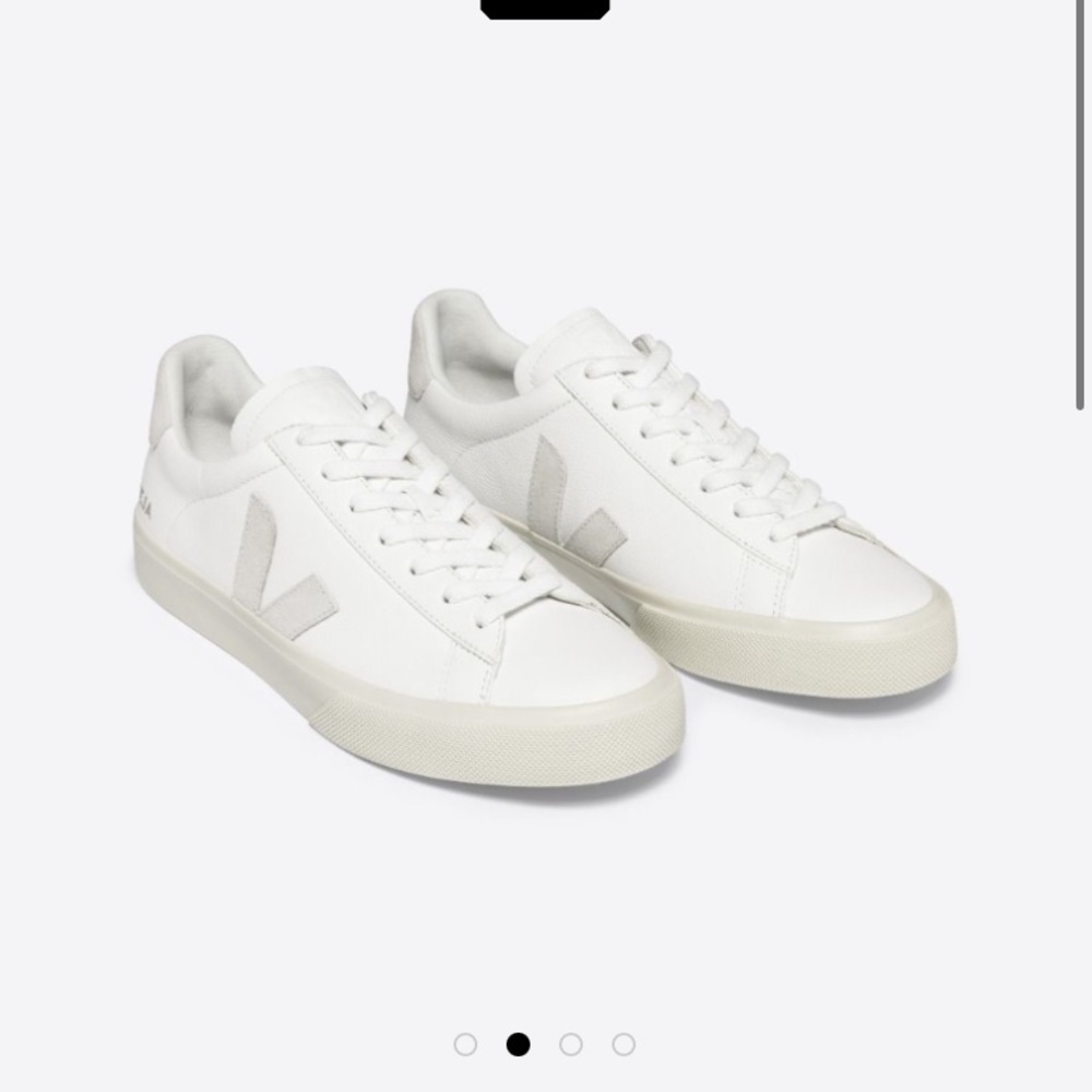 BNIB Veja CAMPO CHROMEFREE LEATHER WHITE NATURAL